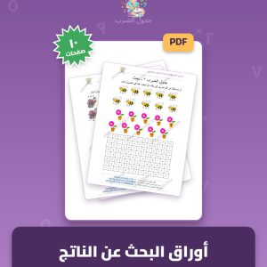 10 أوراق عمل جدول الضرب مع البحث عن الكلمات